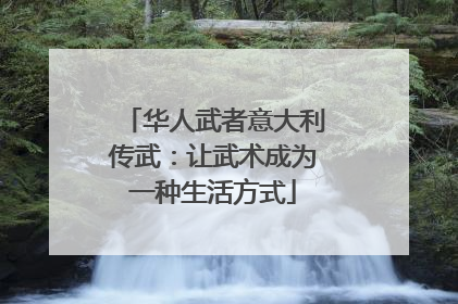 华人武者意大利传武：让武术成为一种生活方式